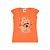 Blusa em cotton na cor tangerine com estampa com glitter - Imagem 1