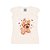 Blusa em cotton na cor cru com estampa com glitter - Imagem 2