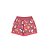 Shorts moletinho flamê na cor coral com estampas de unicórnios - Imagem 1