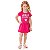 Vestido em cotton cor pink com brilho e estampa com glitter - Imagem 1