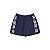 Shorts de moletinho cor marinho com estampa - Imagem 1