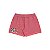 Shorts de moletinho flamê cor coral com estampa - Imagem 1