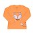 Blusa infantil bebê em cotton com glitter na estampa de raposa - Imagem 2