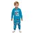 Pijama infantil masculino, peluciado, estampa espaço que brilha no escuro - Imagem 1