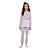 Pijama feminino meia malha, brilha no escuro, com estampa de emojis - Imagem 1