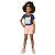 Conjunto feminino em meia malha e shorts de moletinho - Imagem 1