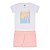 Conjunto feminino em meia malha e shorts de moletinho - Imagem 2