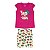 Conjunto feminino flamingo, em cotton, estampa com glitter - Imagem 2