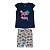 Conjunto feminino flamingo, em cotton, estampa com glitter - Imagem 3