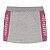 Shorts saia feminino em moletinho flamê, estampa com brilho - Imagem 3