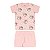 Pijama feminino em maia malha, com estampa de ursinha - Imagem 4
