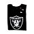 Camiseta Manga Longa Masculina New Era Raiders Preta - Imagem 1
