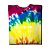 Camiseta Masculina Chronic Tie-Dye Rosa Azul Amarela E Laranja - Imagem 1