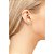 Brinco médio Ear Cuff cor de banho de ouro 18k zircônias micro e navete cor cristal cravejadas - Imagem 2
