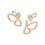 Brinco médio Ear Jacket borboleta cor de banho de ouro 18k zircônias cravejadas - Imagem 1