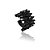 Piercing fake cor de banho de ródio negro cravejado zircônia navete - Imagem 1