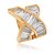 Piercing fake formato x cor de banho de ouro 18k cravejado zircônia baguete - Imagem 1