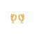 Brinco em cor de banho de ouro 18k argola borboleta cravejado com 4 zircônias cristal - Imagem 1