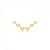 Brinco Ear Cuff em cor de banho de ouro 18k corações liso - Imagem 1