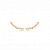 Brinco médio Ear Cuff cor de banho de ouro 18k cravejado - Imagem 1