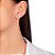 Brinco médio Ear Cuff cor de banho de ródio branco cravejado - Imagem 2