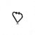 Piercing fake cor de banho de ródio negro coração liso - Imagem 1