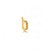 Piercing fake cor de banho de ouro 18k cravejado zircônia colorida - Imagem 1