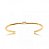 Bracelete cor de banho de ouro 18k liso cristal - Imagem 1