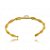 Bracelete em cor de banho de ouro 18k torcido liso cristal - Imagem 1