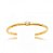 Bracelete em cor de banho de ouro 18k liso cristal - Imagem 1