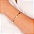 Bracelete em cor de banho de ouro 18k liso cristal - Imagem 2