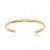 Bracelete em cor de banho de ouro 18k liso cristal - Imagem 1
