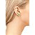 Brinco médio Ear Cuff cor de banho de ouro 18k cristais flores - Imagem 2