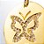 Colar em cor de banho de ouro 18k pingente medalha borboleta cravejado em zircônias cor cristal - Exclusivo MiLumina - Imagem 4