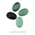Brinco cor de banho de ródio branco pedra natural quartzo verde - Imagem 3