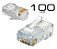 100 CONECTOR CONECTORES RJ45 CAT5 PLUS CABLE PC-CNRJ02 - Imagem 1