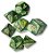 KIT 7 DADOS PARA RPG VERDE PEROLADO CÓDIGO 705 - Imagem 1