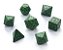 KIT 7 DADOS PARA RPG VERDE COM ENTALHE PRETO - Imagem 1