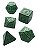 KIT 7 DADOS PARA RPG VERDE COM ENTALHE PRETO - Imagem 3