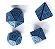 KIT 7 DADOS PARA RPG AZUL COM ENTALHE PRETO - Imagem 3