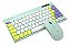 KIT TECLADO + MOUSE SEM FIO VERDE TKL C3TECH K-W71GN - Imagem 3