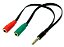 CABO ADAPTADOR P3 X P2 CHIPSCE 018-6045 FONE MICROFONE NO CELULAR E VIDEOGAMES - Imagem 1