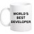 Caneca Branca World´s Best Developer - Imagem 1