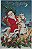 Cartão Postal Antigo Original, Natal, Ilustração de Papai Noel, Merry Christmas - Imagem 1