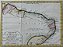 Antigo Mapa Aquarelado do Brasil, Original De 1772, Bellin, Krevelt - Imagem 2