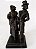 Escultura Europeia em Bronze Figurativo de Gata e Cachorro Humanizados, Assinado Sherman - Imagem 1