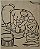 FAYGA OSTROWER - Desenho  a Nanquim Titulado "Lavadeiras", Assinado e Datado 1947 - Imagem 1