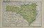 Santa Catarina - Mapa do Estado - Cartão Postal Antigo Original - Imagem 1
