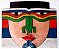 Escultura de Parede - Máscara em Madeira com Relevos e Policromia 32x26cm - Imagem 1