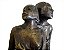 Escultura em Bronze com Base de Granito, no Estilo Ernesto Di Fiori, Figura de  Casal - Imagem 5